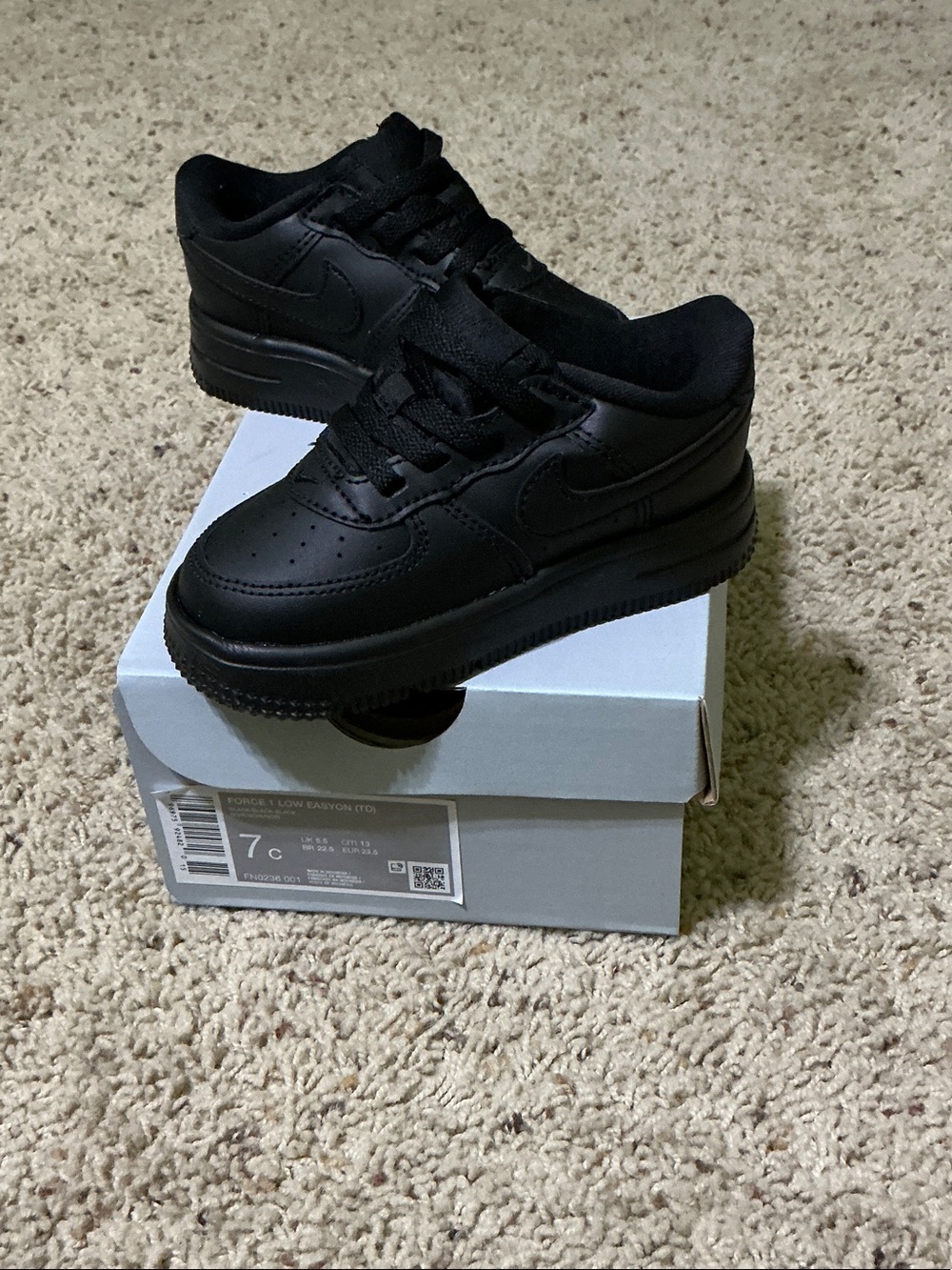 Nike Little Kids' Black Low-Top Sneakers